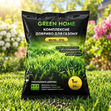 Добриво для газону весна-літо Green Home 1 кг