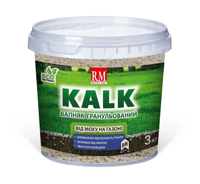 Вапняк гранульований KALK від моху на газоні 3 кг 1245 фото Вапняк гранульований KALK від моху на газоні 3 кг 1245 фото